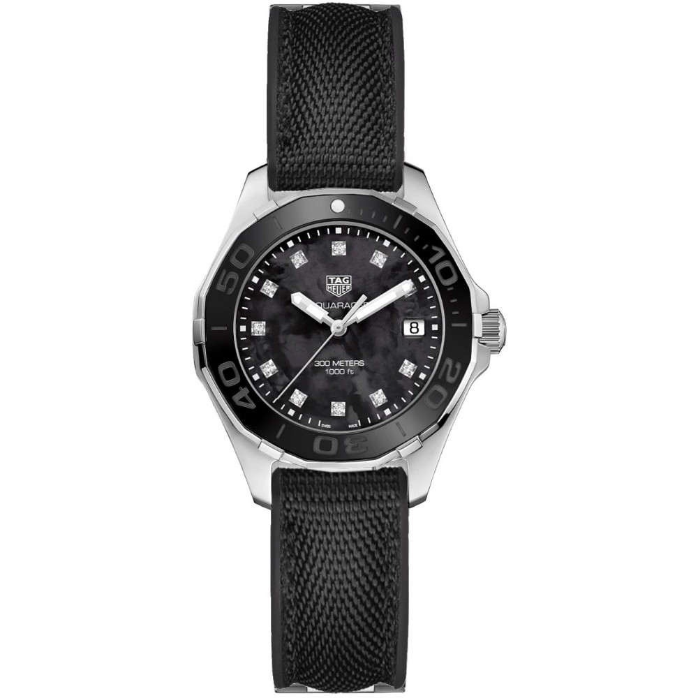 Tag Heuer Aquaracer Black Pearl Diamond Ladies Dive Watch